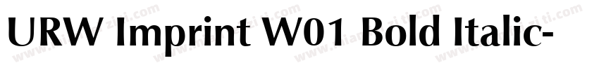 URW Imprint W01 Bold Italic字体转换